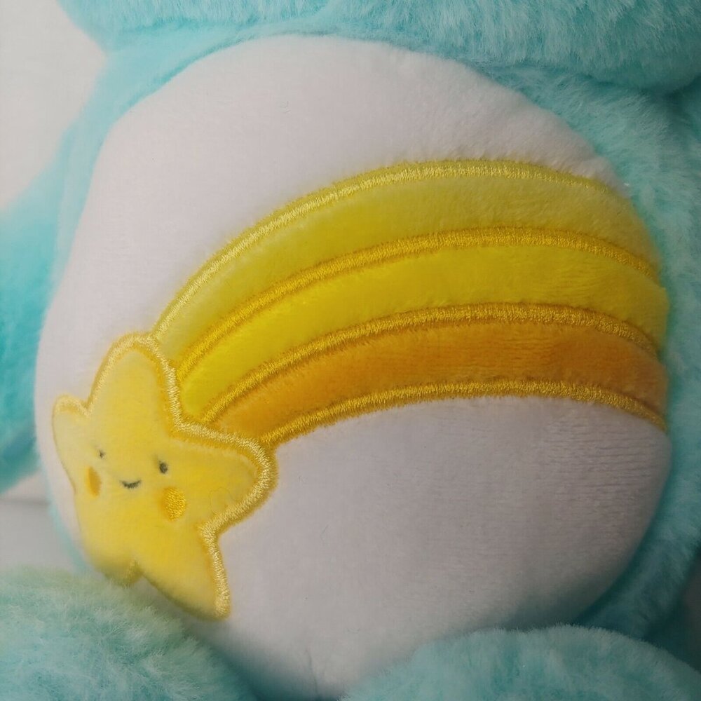 Care Bears Wish Bear Stuffed Animal Plush Toy Shooting Star Belly Lt Green 2020 - Picture 3 of 6
